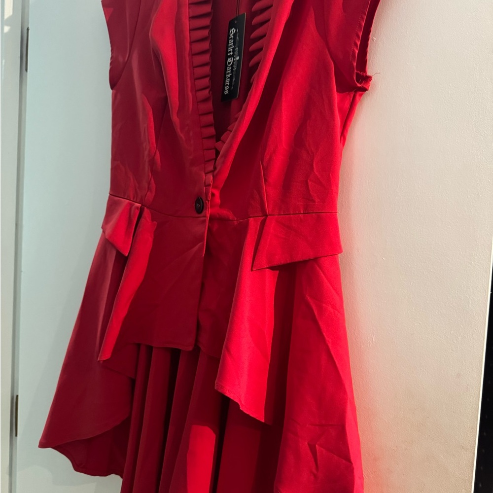 Red Sleeveless Dress